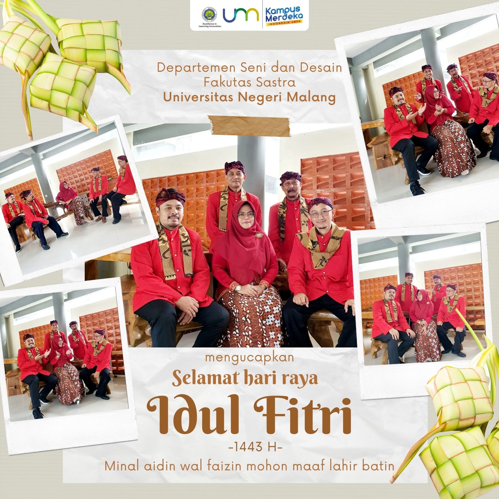 Departemen Seni dan Desain Mengucapkan “Selamat Hari Raya Idul Fitri 1 Syawal 1443 H”