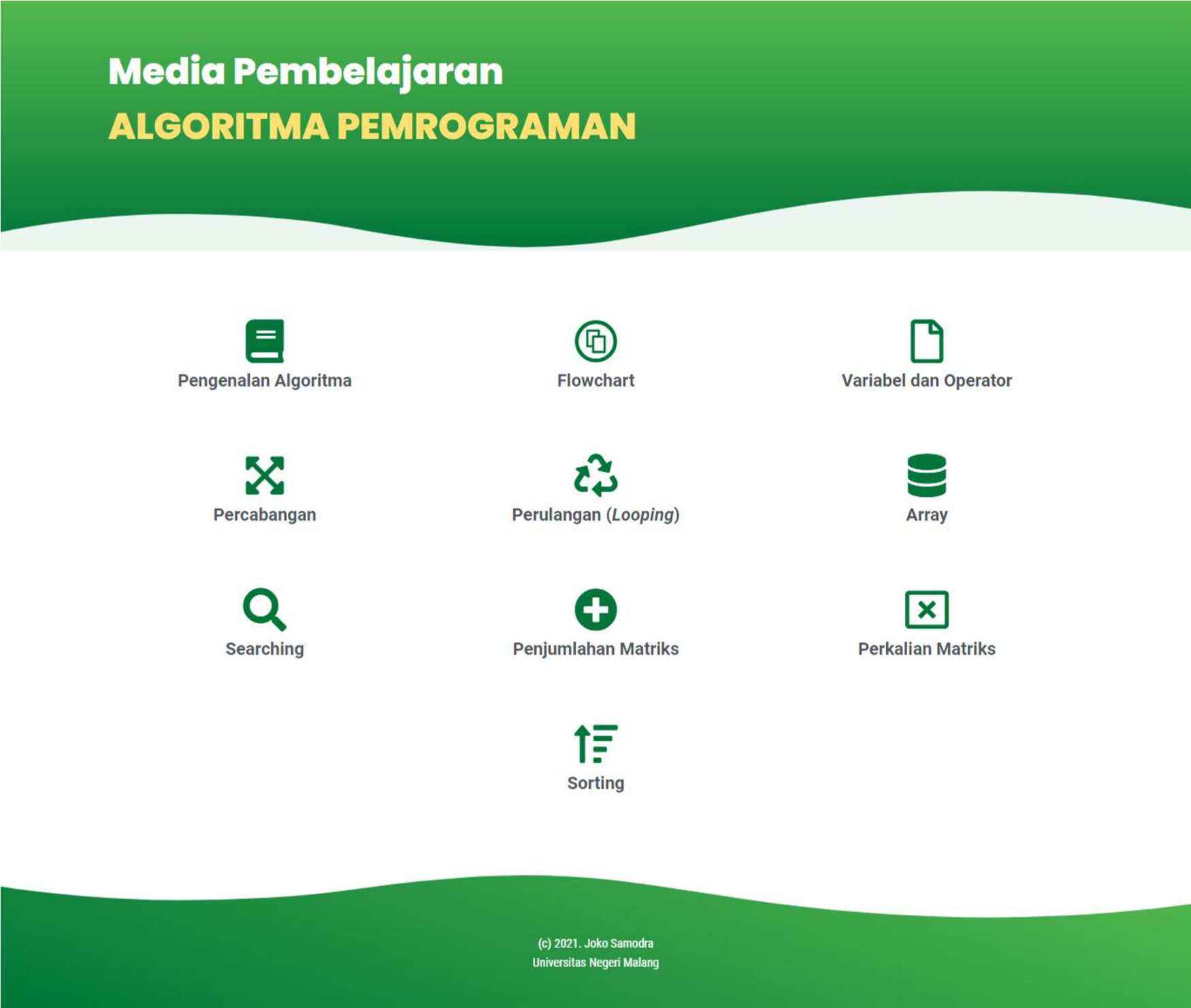 Pengembangan Inovasi Pembelajaran Interaktif Berbasis Web Pada Matakuliah Algoritma Pemrograman