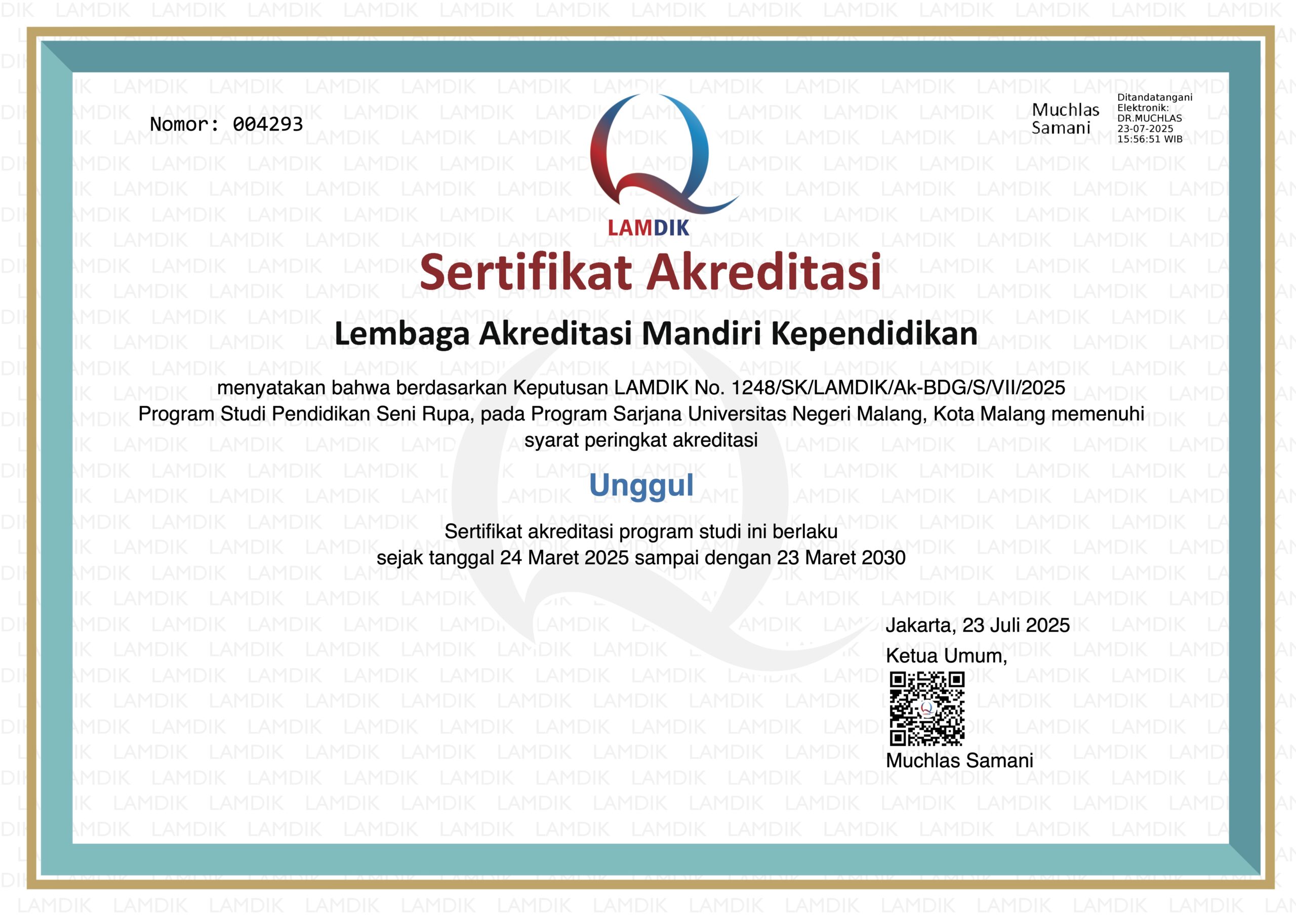 SERTIFIKAT UNGGUL PSR